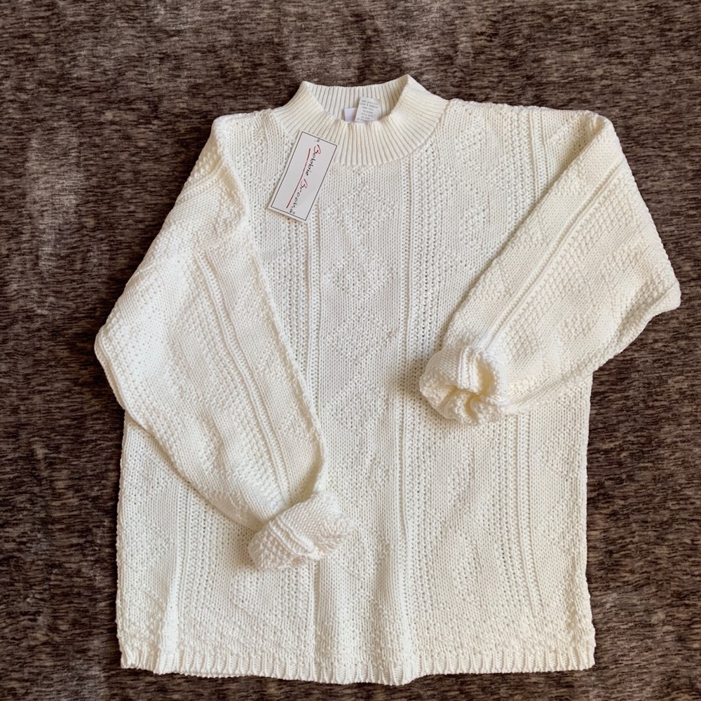 Vintage Bobbie Brooks White Sweater 🆕